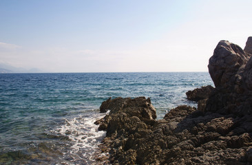 Beautiful seascape. Mediterranean coast.