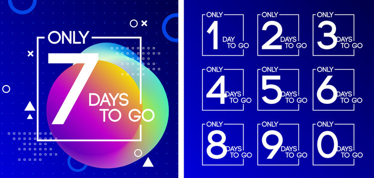 Number days left countdown vector illustration template