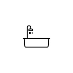 bathtub, tub icon vector illustration