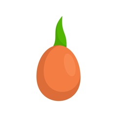 Seed grow icon. Flat illustration of seed grow vector icon for web design