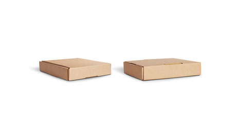 Blank craft accessory box mock up lying isolated, different sides