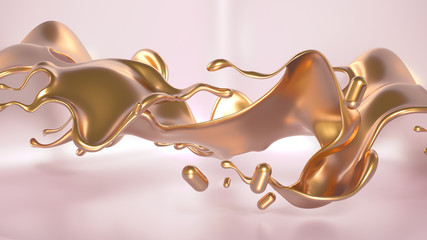 Elegant, beautiful abstract background with elements, studio, pedestal, minimalism. 3d illustration, 3d ..rendering.