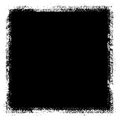 Grunge background black rectangular isolated on white background