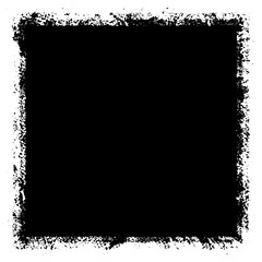 Grunge background black rectangular isolated on white background
