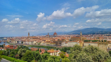 Fototapeta na wymiar Panoramic shot of the Florence skyline.