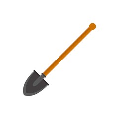 Garden shovel icon. Flat illustration of garden shovel vector icon for web design
