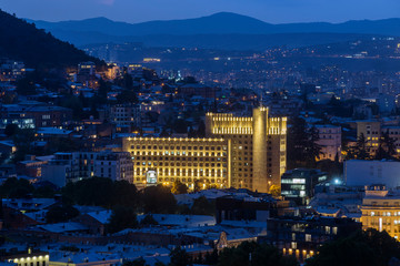 Cityscape of capital of Georgia - Tbilisi