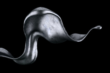 Splash fluid. 3d illustration, 3d rendering.