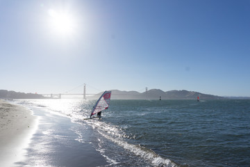 Naklejka premium Sailing in San Franciso