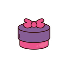 gift box with ribbon on white background