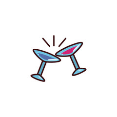 cute cup of glass flat