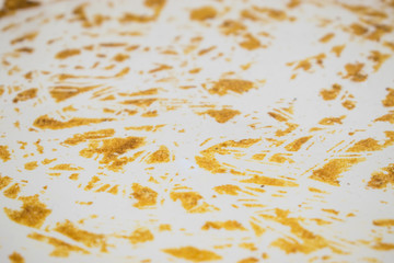 Burnt dough on a baking dish.