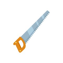 Hand saw icon. Flat illustration of hand saw vector icon for web design