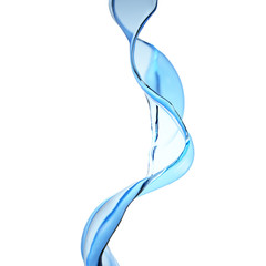 Splash fluid. 3d illustration, 3d rendering.