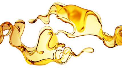 Splash fluid. 3d illustration, 3d rendering.