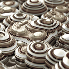 Colorful volumetric abstract background with texture. 3d illustration, 3d rendering.