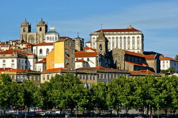 Fototapeta na wymiar Douro river in front of the city of Porto, Portugal