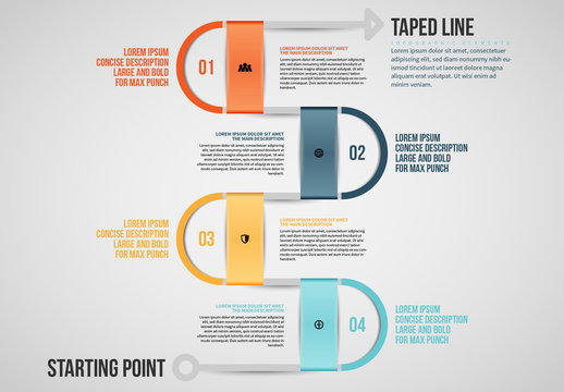 Taped Line Info Chart Layout