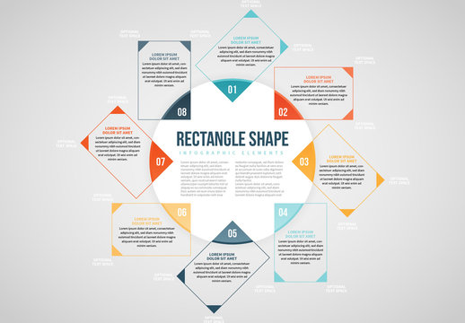 Circle with Rectangles Info Chart Layout
