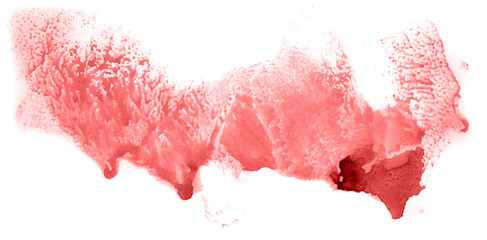 Abstract watercolor background hand-drawn on paper. Volumetric smoke elements. Red color. For design, web, card, text, decoration, surfaces.