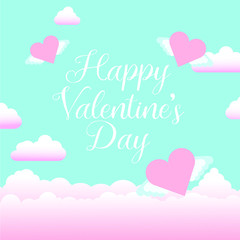 Romantic Heart, Wings, Valentine, Illustration