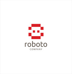 Fototapeta premium Robot logo design concept. universal robotic logo Design Vector