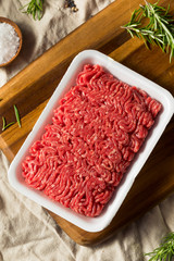 Raw Organic Red Ground Minced Beef