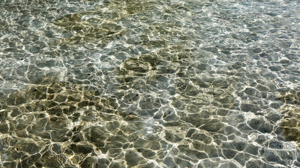 Water reflecting in a shallow pool