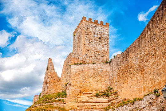 Castello di lombardia in Enna Sicily, Italy