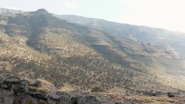 Aerial Shot Of Simien Mountains And Cliffs In Ethiopia