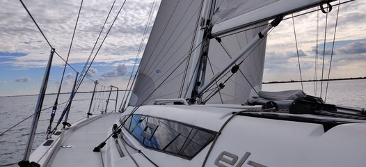 Sailboat in Venetian Lagoon