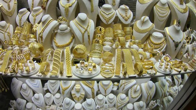 Oriental jewlery sold in the most famous shopping street in Istanbul Kapali Carsi
