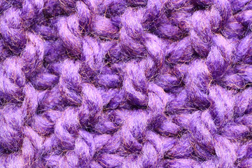 Knitwear made with purple wool