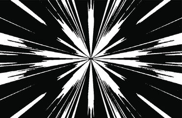 Circular starburst explosion texture. Distressed uneven grunge background. Abstract vector illustration. Overlay to create interesting effect and depth. Isolated on white background.