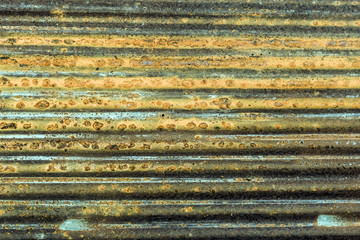 Old rusty zinc wall surface  galvanized, corrugated iron siding vintage texture background