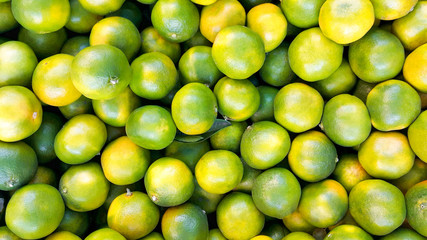 the whole frame is filled with Mandir, citrus autumn background, tangerines yellow green