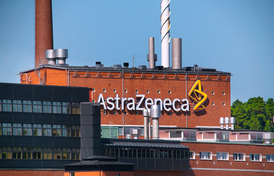 Sodertalje, Sweden - July 30, 2012: AstraZeneca's manufacturing facility at Sn&auml;ckviken in Sodertalje, Sweden.