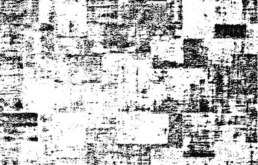 Broken plaster wall effect. Grunge worn damask pattern design. Distressed fabric texture. Overlay texture design. Vector illustration. Eps10.