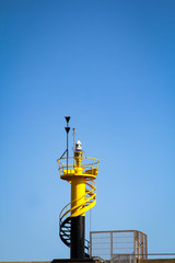 Signal, Signalanlage eines Hafen für Anweisungen an Schiffe 