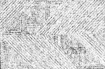 Broken plaster wall effect. Grunge worn damask pattern design. Distressed fabric texture. Overlay texture design. Vector illustration. Eps10.