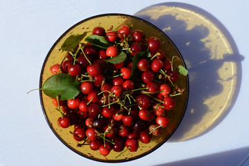 Ciliegie con portafrutta