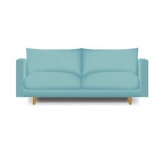 Mint Modern Sofa Isolated White Background