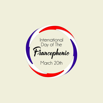 Typography design for International Day of the Francophonie with circle concept