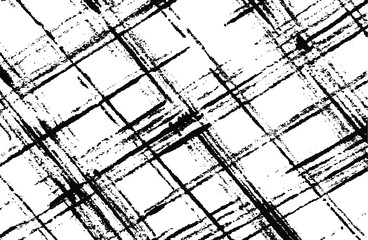 Rough, irregular texture composed of monochrome geometric elements. Overlay distressed grunge background. Abstract vector illustration. Isolated on white background. EPS10