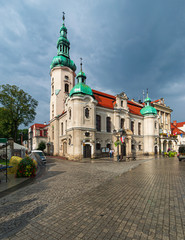 Obraz premium The architecture in the centre of Pszczyna
