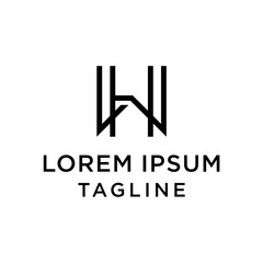 Fototapeta premium initial letter logo WH, HW logo template