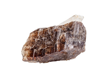 macro mineral stone quartz chloride on a white background