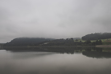 fog over lake