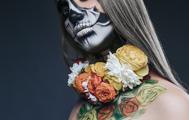Crop witch with floral wreath