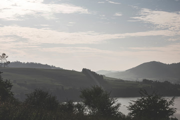 fog in the mountains